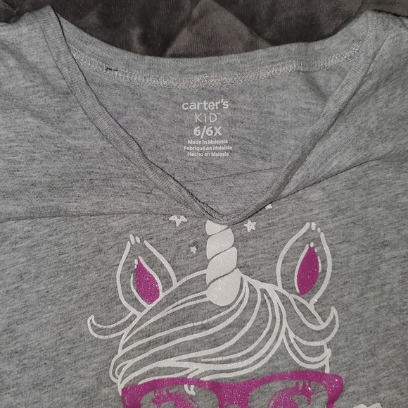 Carters grey unicorn magic t-shirt (kids) - Picture 3 of 4